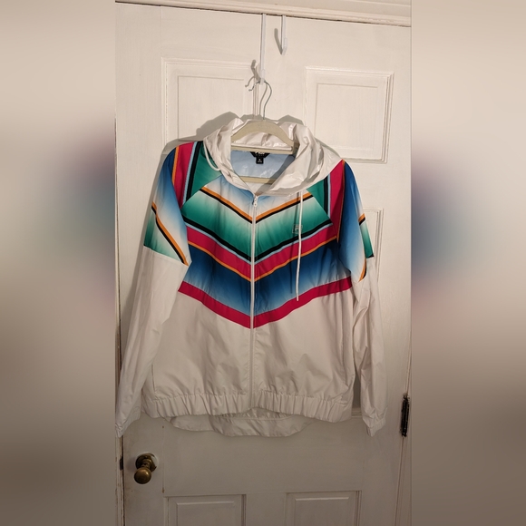 Fila Jackets & Blazers - Fila Sports Windbreaker Jacket Retro 90's Y2K Style Colorful Hoodie Full Zip XL